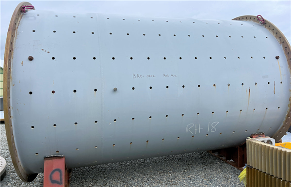 Unused Outotec 2.7m X 4.1m (8.6' X 13.5') Rod Mill, 450 Hp (336 Kw) Motor)